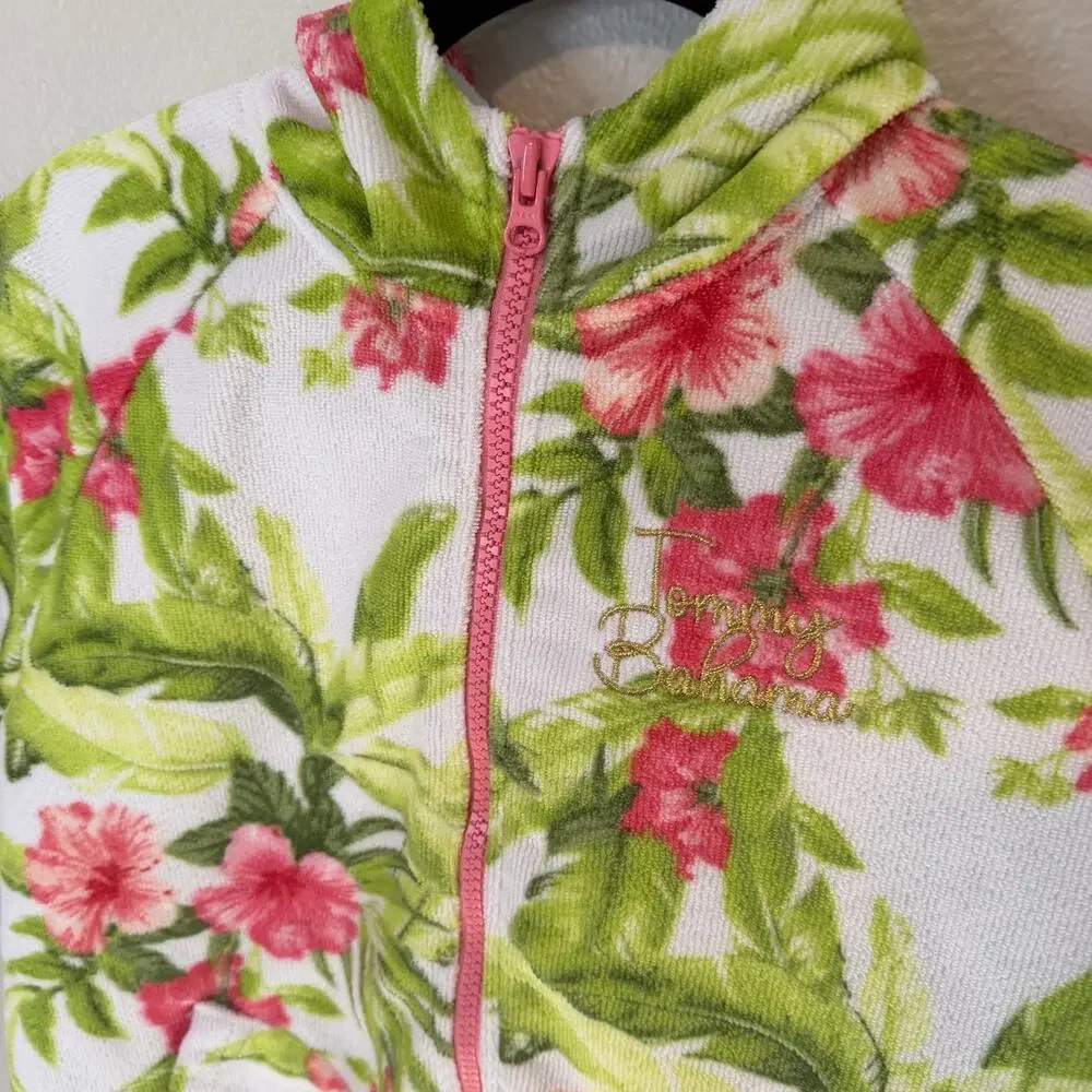 Tommy Bahama Girl's Terry Cloth Floral Swim Cover-Up Size L/XL